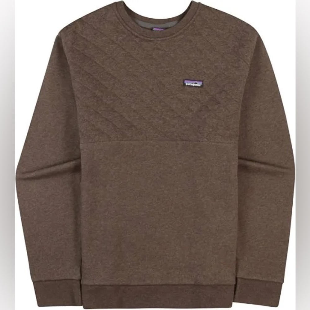 Patagonia Brown Crewneck Quilted Sweater